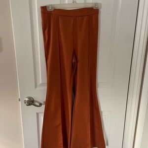 SHEIN Burnt Orange Flare Pants
